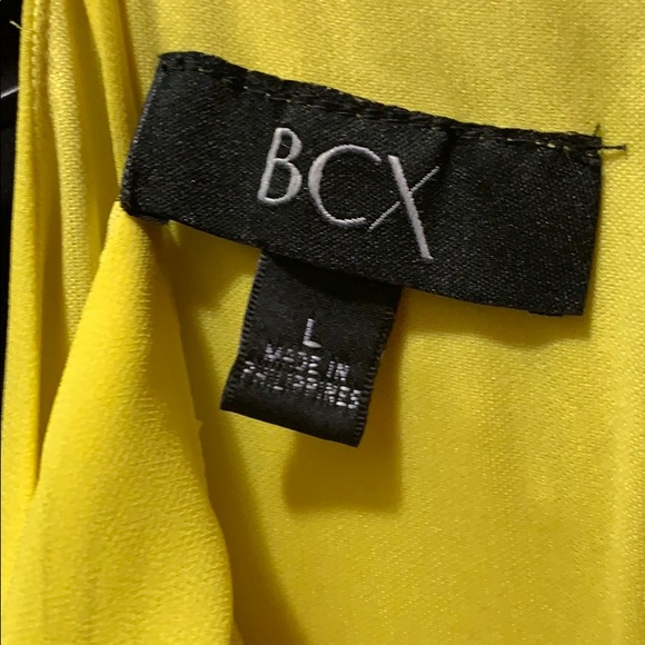 Yellow BCX Dress with brown belt - Picture 4 of 7